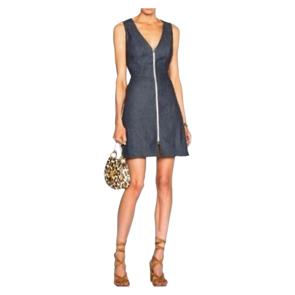 L'AGENCE Jacquelin Zip Front Denim Dress Size 4